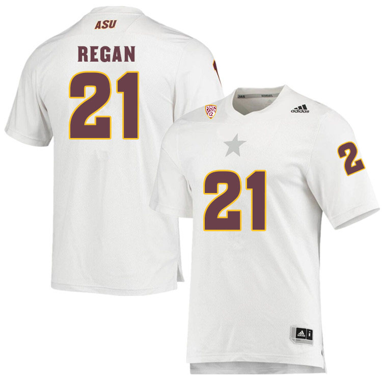Men #21 RJ ReganArizona State Sun Devils College Football Jerseys Sale-White - Click Image to Close